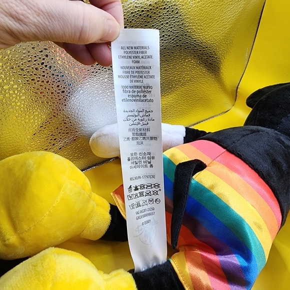 Disney Parks Mickey Mouse Plush Pride Collection 17'' Stuffed Animal Rainbow - Picture 6 of 7